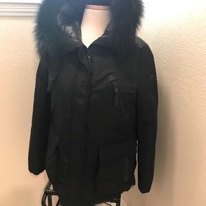 Derek Lam Crosby 10 Puffer jacket w/ fox fur trim
